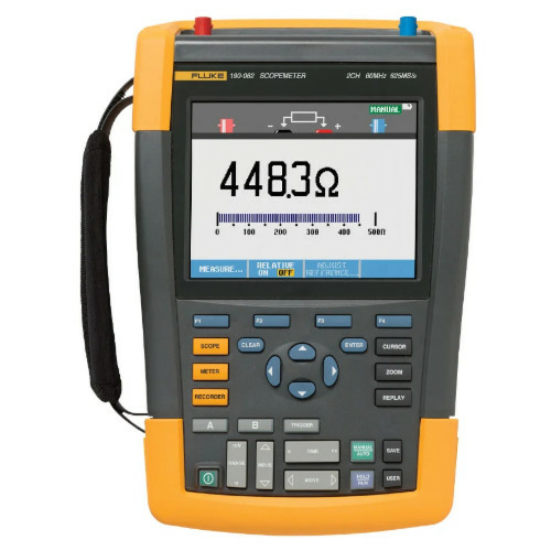 FLUKE-190-062/AM Digital Scopemeter - 60 MHz, 2-Ch w/625 MS/s per ch. w ...