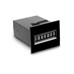 Trumeter 40 Series P9-4017 Electromechanical Totalizer - 110 VDC, bail mount, 35 counts per second, front panel reset, terminal pins w/connector