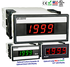 Texmate DX-35-DCV Lynx Panel Meter 2V/20V/200V DC Meter 3 1/2 Digit with 0.56” or 0.8" LEDs