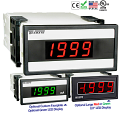 Texmate DX-35-CL Lynx Panel Meter 4-20mA Process Loop 3 1/2 Digit with 0.56” or 0.8" LEDs