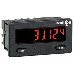 Red Lion Controls CUB5VB00 DC Voltage Meter - Miniature 5-Digit w/Red-Green Backlit Display
