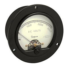 Simpson Electric Round Style Analog Panel Meter - AC Volt Meters