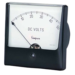 Simpson Electric Wide-Vue Style Analog Panel Meter - DC Volt Meters