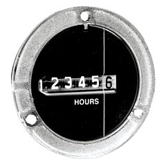 Trumeter 710-0002 Electromechanical hour meter - 115 VAC, 60 Hz, hours and tenths, 3-hole panel mount, terminal block, non-reset
