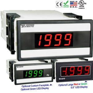 Texmate DX-35-HZ Lynx Panel Meter AC Line Frequency 3 1/2 Digit with 0.56” or 0.8" LEDs